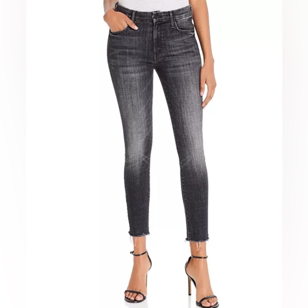 MOTHER Skinny Jeans in Black and Gray
